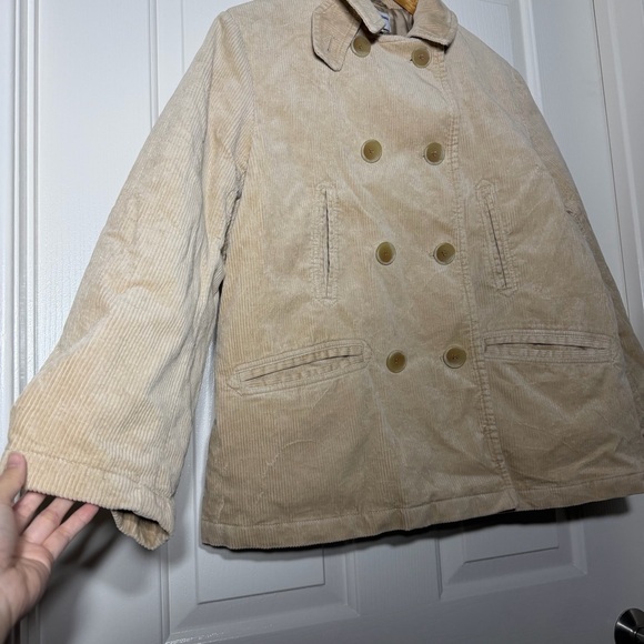 Uniqlo Ines de la Fressange Corduroy Double Breasted Pea Coat Jacket Medium - Picture 3 of 16